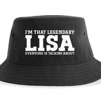 Lisa Personal Name Women Girl Funny Lisa Sustainable Bucket Hat