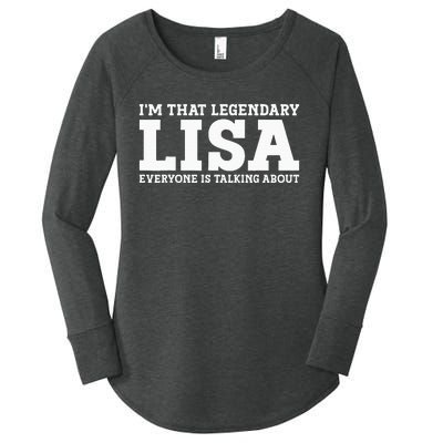 Lisa Personal Name Women Girl Funny Lisa Women's Perfect Tri Tunic Long Sleeve Shirt