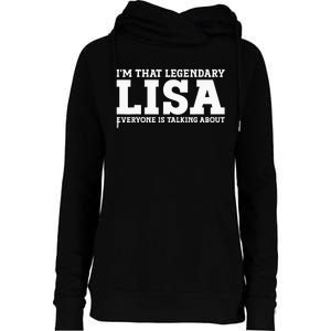 Lisa Personal Name Women Girl Funny Lisa Womens Funnel Neck Pullover Hood