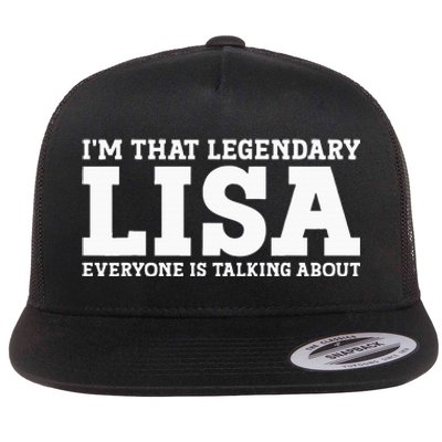 Lisa Personal Name Women Girl Funny Lisa Flat Bill Trucker Hat