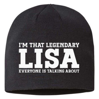 Lisa Personal Name Women Girl Funny Lisa Sustainable Beanie