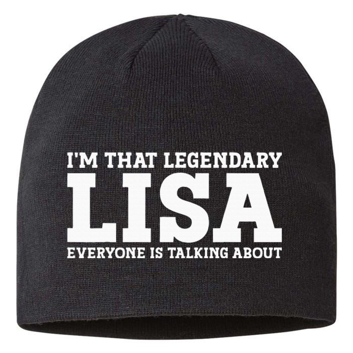 Lisa Personal Name Women Girl Funny Lisa Sustainable Beanie