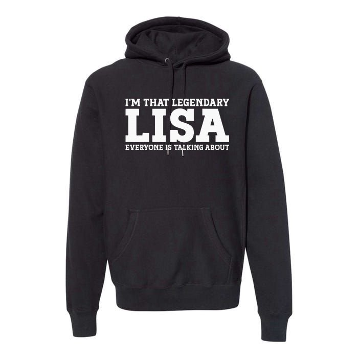 Lisa Personal Name Women Girl Funny Lisa Premium Hoodie