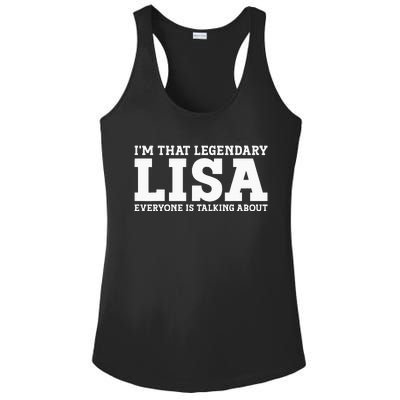 Lisa Personal Name Women Girl Funny Lisa Ladies PosiCharge Competitor Racerback Tank