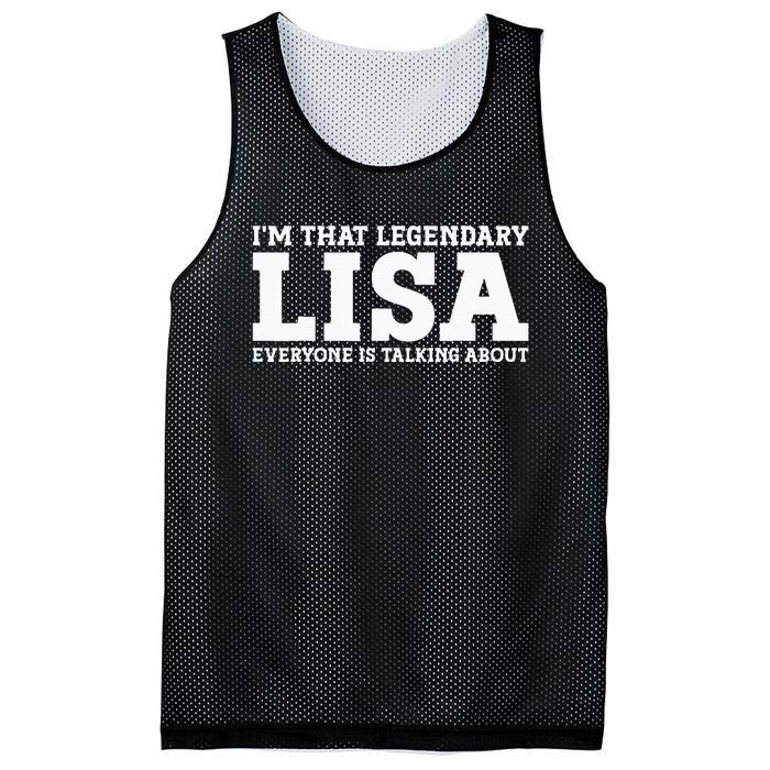 Lisa Personal Name Women Girl Funny Lisa Mesh Reversible Basketball Jersey Tank