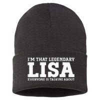 Lisa Personal Name Women Girl Funny Lisa Sustainable Knit Beanie