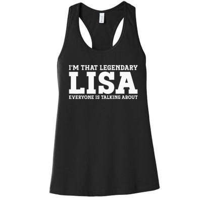 Lisa Personal Name Women Girl Funny Lisa Women's Racerback Tank