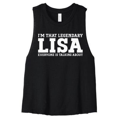 Lisa Personal Name Women Girl Funny Lisa Women's Racerback Cropped Tank