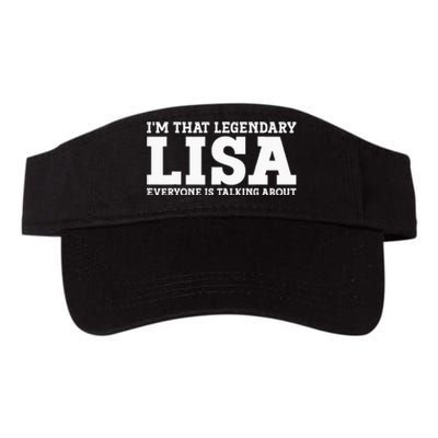 Lisa Personal Name Women Girl Funny Lisa Valucap Bio-Washed Visor