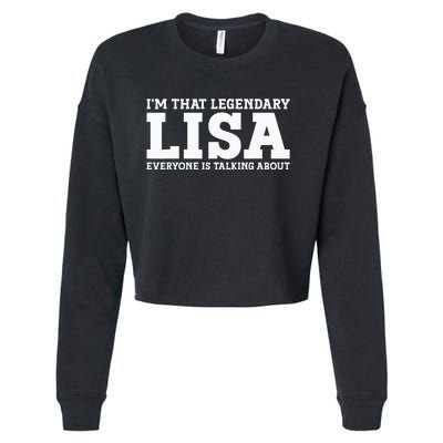 Lisa Personal Name Women Girl Funny Lisa Cropped Pullover Crew