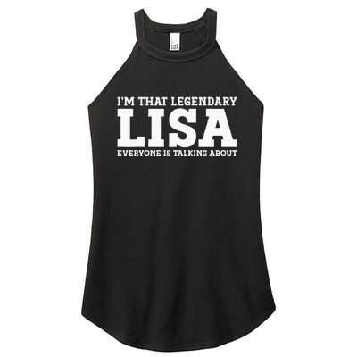 Lisa Personal Name Women Girl Funny Lisa Women’s Perfect Tri Rocker Tank