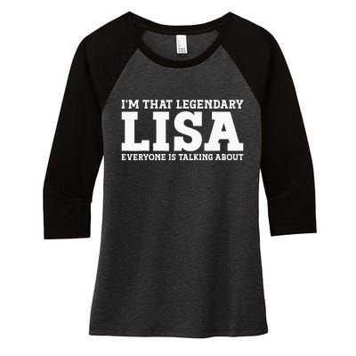 Lisa Personal Name Women Girl Funny Lisa Women's Tri-Blend 3/4-Sleeve Raglan Shirt