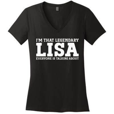 Lisa Personal Name Women Girl Funny Lisa Women's V-Neck T-Shirt