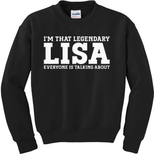 Lisa Personal Name Women Girl Funny Lisa Kids Sweatshirt