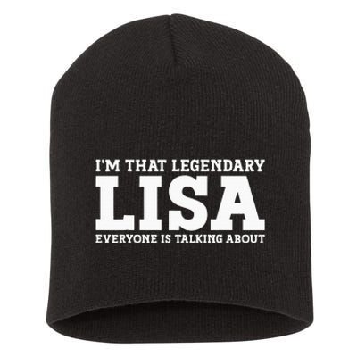 Lisa Personal Name Women Girl Funny Lisa Short Acrylic Beanie