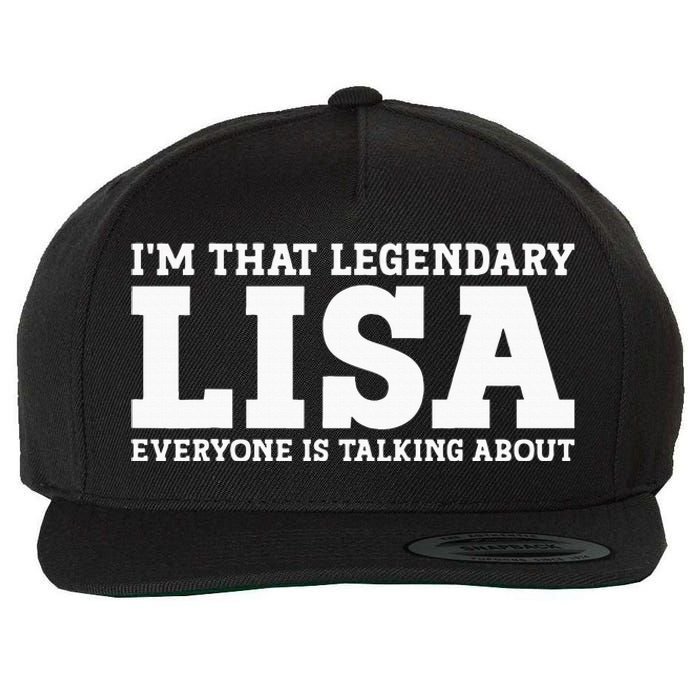 Lisa Personal Name Women Girl Funny Lisa Wool Snapback Cap