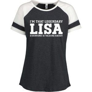 Lisa Personal Name Women Girl Funny Lisa Enza Ladies Jersey Colorblock Tee