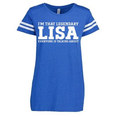 Lisa Personal Name Women Girl Funny Lisa Enza Ladies Jersey Football T-Shirt