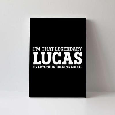 Lucas Personal Name Funny Lucas Canvas