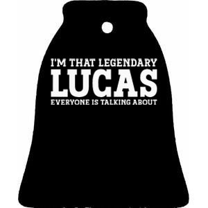 Lucas Personal Name Funny Lucas Ceramic Bell Ornament