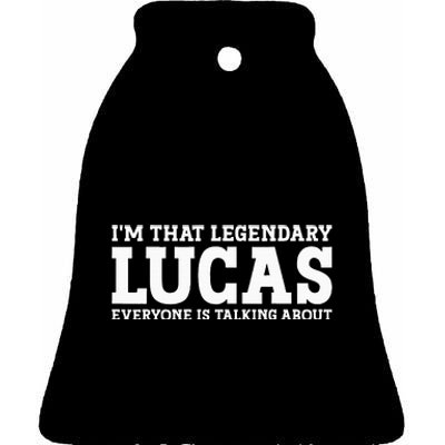 Lucas Personal Name Funny Lucas Ceramic Bell Ornament