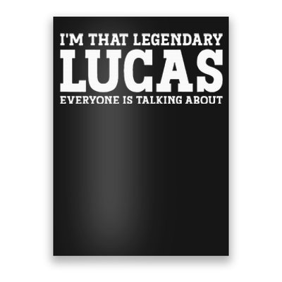 Lucas Personal Name Funny Lucas Poster