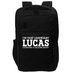 Lucas Personal Name Funny Lucas Impact Tech Backpack