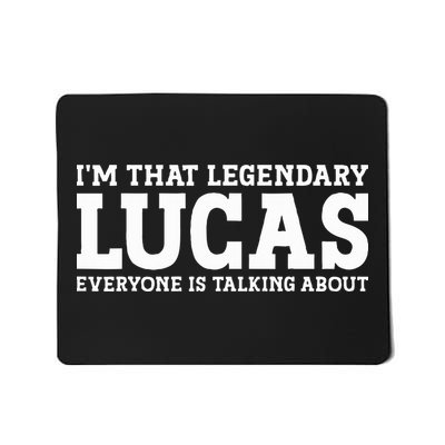Lucas Personal Name Funny Lucas Mousepad