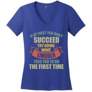 Lincoln Personalized Name Gift Lincoln First Name Cute Gift Women's V-Neck T-Shirt