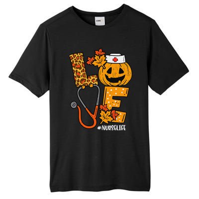 Love Pumpkin Nurse Halloween Costume Fall Scrub Top Gift Tall Fusion ChromaSoft Performance T-Shirt