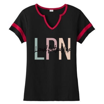 Licensed Practical Nurse Boho LPN Nurse Gift Ladies Halftime Notch Neck Tee