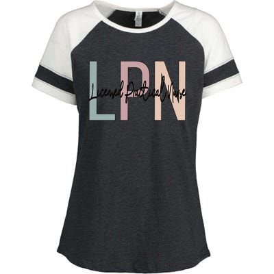 Licensed Practical Nurse Boho LPN Nurse Gift Enza Ladies Jersey Colorblock Tee