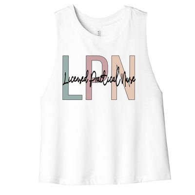 Licensed Practical Nurse Boho LPN Nurse Gift Women's Racerback Cropped Tank