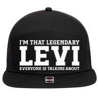 Levi Personal Name Funny Levi 7 Panel Mesh Trucker Snapback Hat