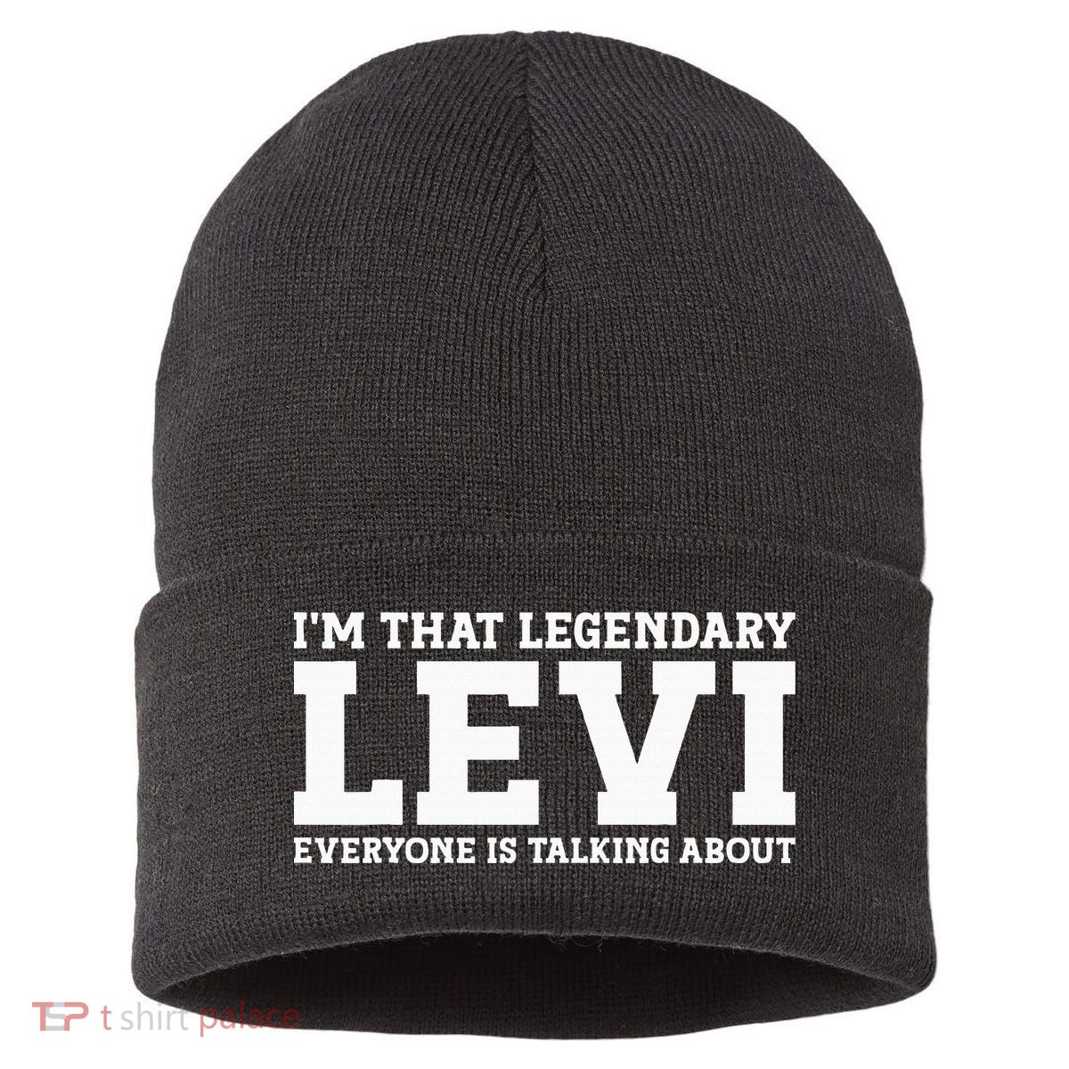Levi Personal Name Funny Levi Sustainable Knit Beanie