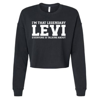 Levi Personal Name Funny Levi Cropped Pullover Crew