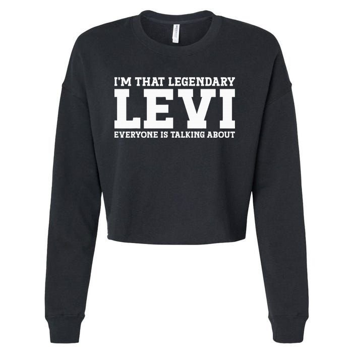 Levi Personal Name Funny Levi Cropped Pullover Crew