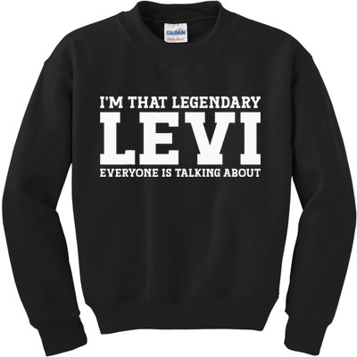 Levi Personal Name Funny Levi Kids Sweatshirt
