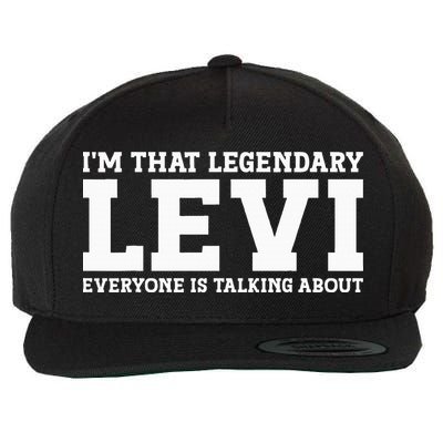 Levi Personal Name Funny Levi Wool Snapback Cap