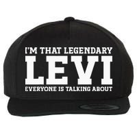 Levi Personal Name Funny Levi Wool Snapback Cap