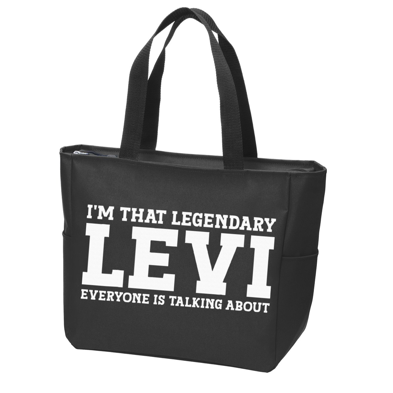 Levi Personal Name Funny Levi Zip Tote Bag