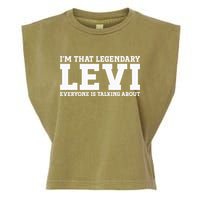Levi Personal Name Funny Levi Garment-Dyed Women's Muscle Tee