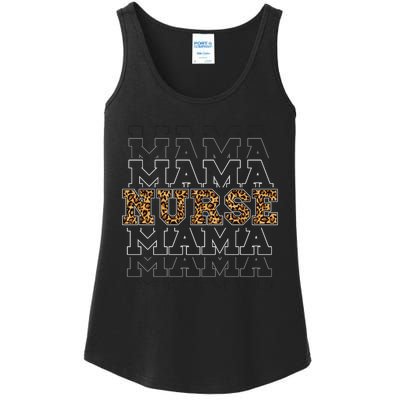 Leopard Print Nurse Mama Boho Ladies Essential Tank