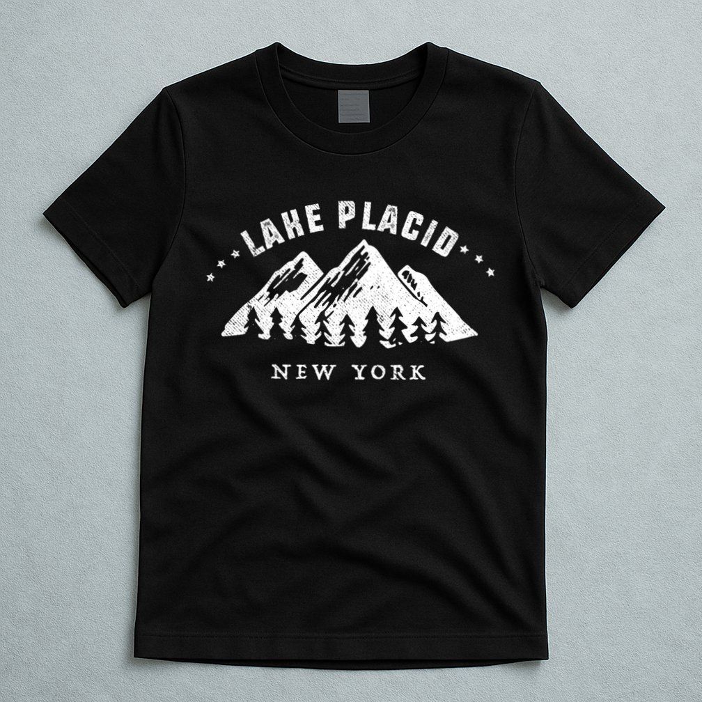 Lake Placid New York Outdoors Adventure Mountain Graphic Gift T-Shirt