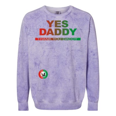 Labour Party Nigeria Yes Daddy Thank You Daddy Colorblast Crewneck Sweatshirt