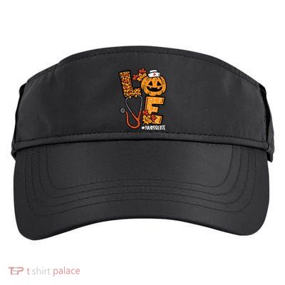 Leopard Pumpkin Nurse Halloween Costume Fall Scrub Top Women Adult Drive Performance Visor