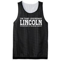 Lincoln Personal Name Funny Lincoln Mesh Reversible Basketball Jersey Tank