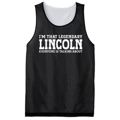 Lincoln Personal Name Funny Lincoln Mesh Reversible Basketball Jersey Tank