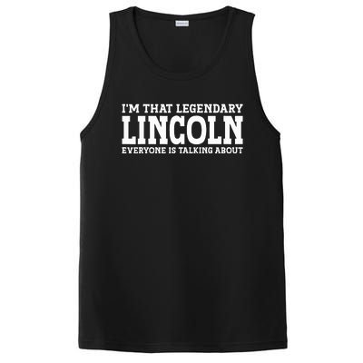 Lincoln Personal Name Funny Lincoln PosiCharge Competitor Tank