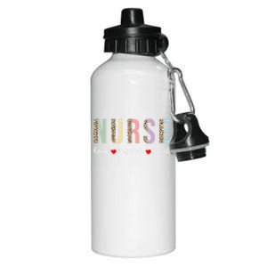 Leopard Print Nurse Love Inspire Heal Cool Gift Aluminum Water Bottle